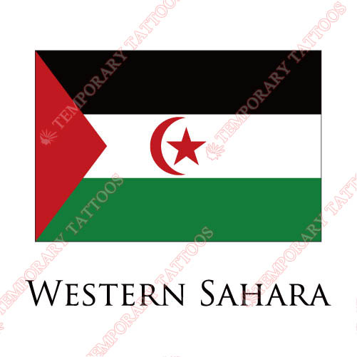 Western Sahara flag Customize Temporary Tattoos Stickers NO.2020